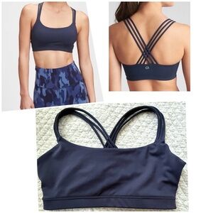 GapFit Eclipse Strappy Sports Bra XS – Navy Blue